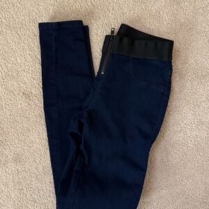 Diesel Debbie Retro Style Trouser Leggings Denim Elastic Waist 25 Navy Blue